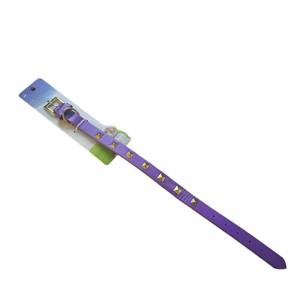 Purple studded dog collar